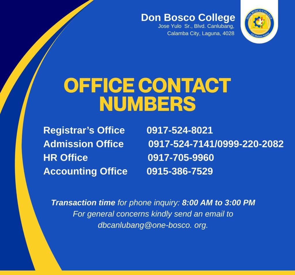 DBC Office contact info